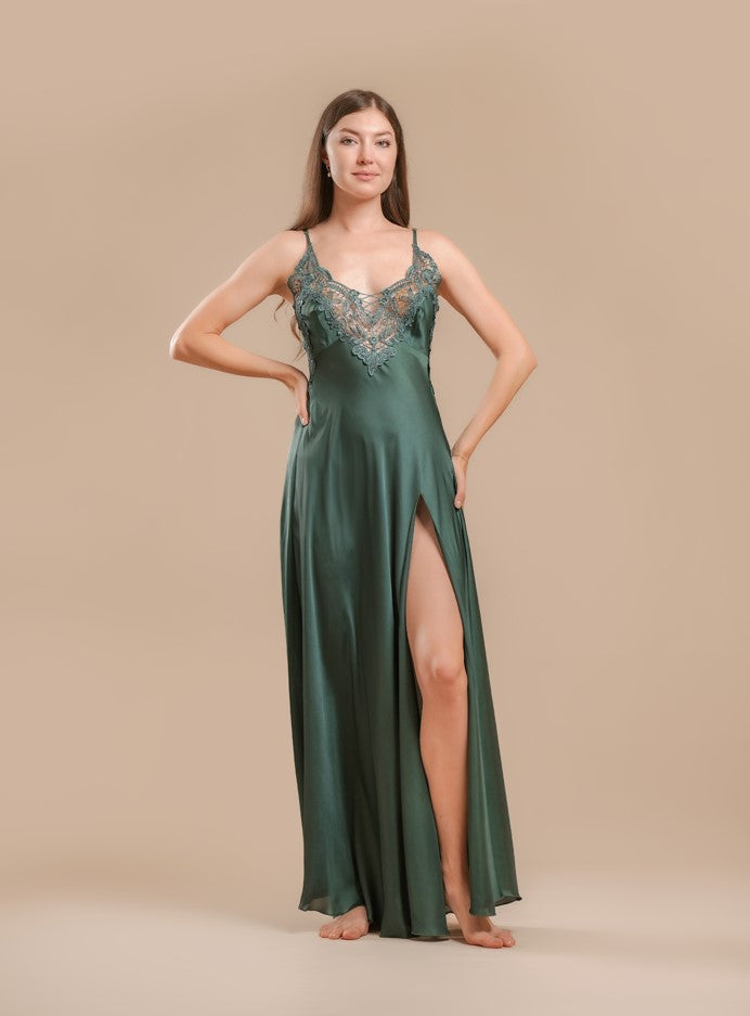 Green night dress best sale