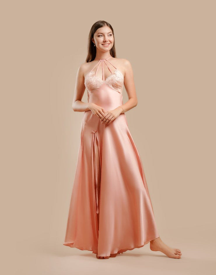 Silk long deals gown